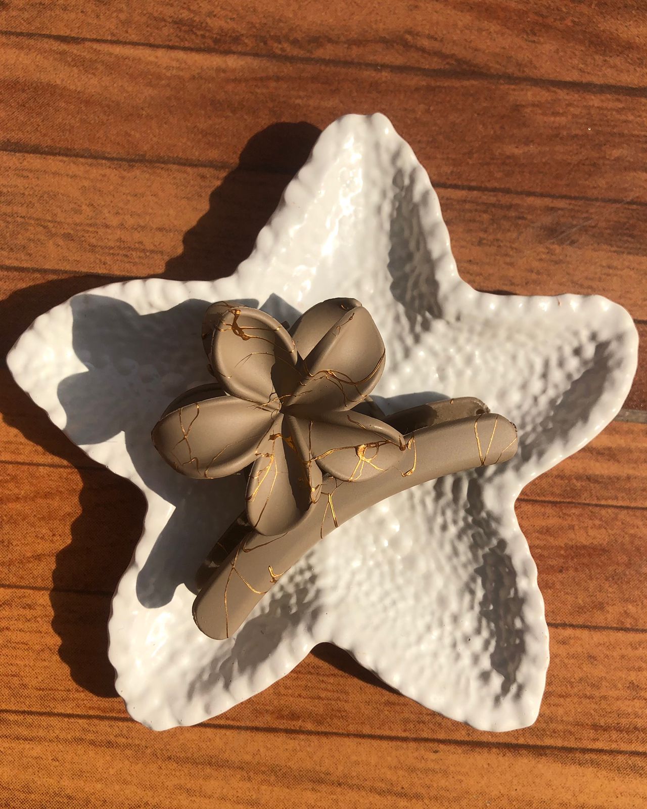 Petal Glow Floral Claw Clip