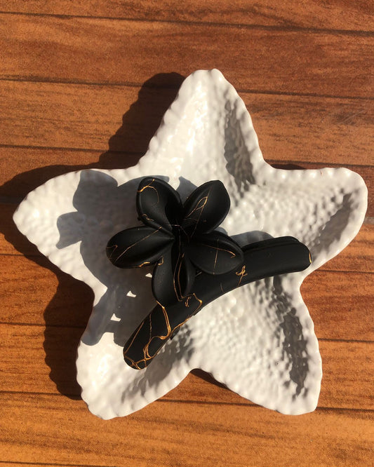 Petal Glow Floral Claw Clip
