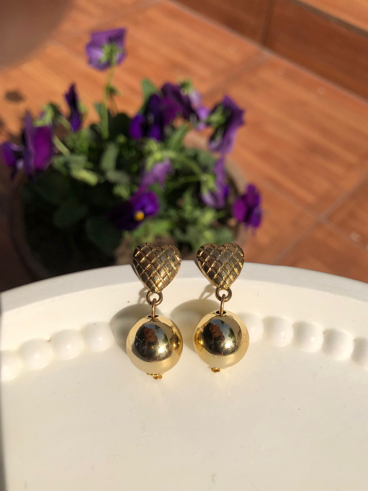 Zebzar Classic Heart Drop Earrings