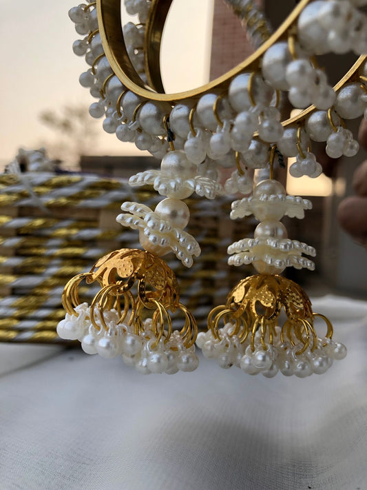 ZEBZAR Pearl Hand Bangles – Pair
