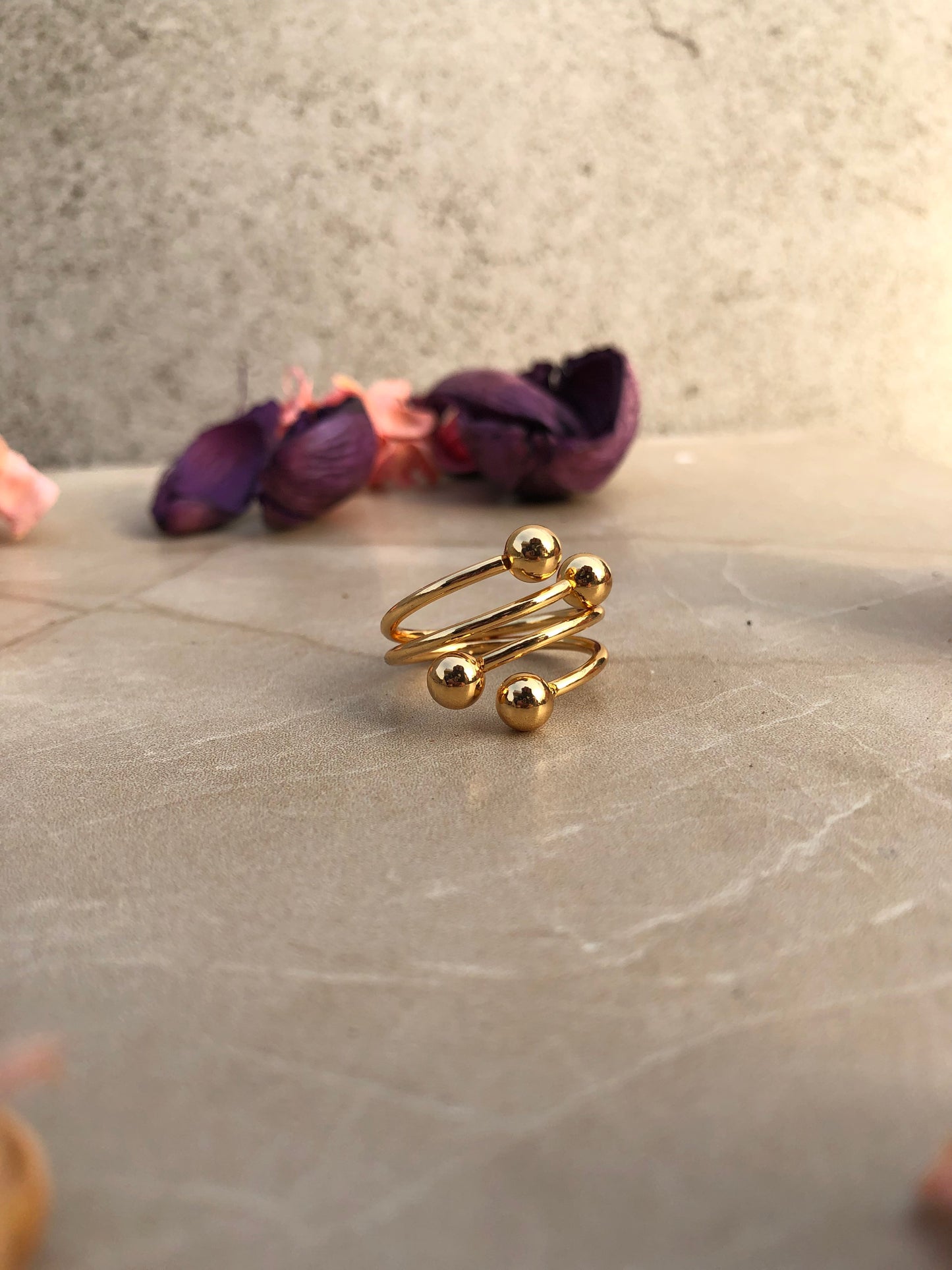 Zebzar Adjustable Gold Ring