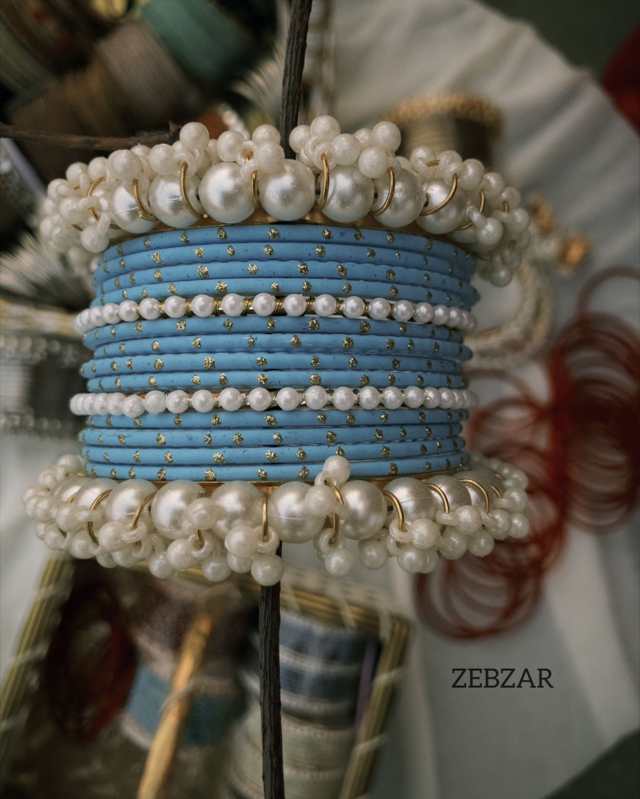 ZEBZAR Classic Pearl Bangles