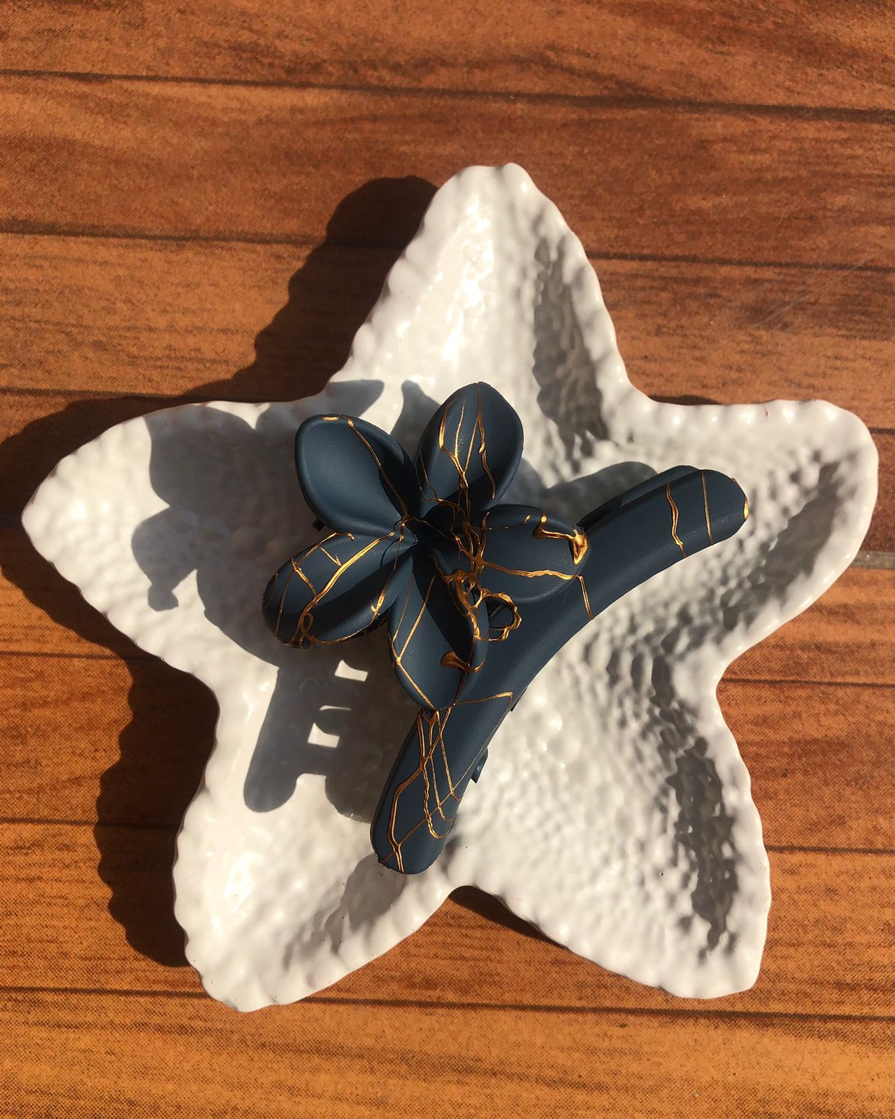Petal Glow Floral Claw Clip