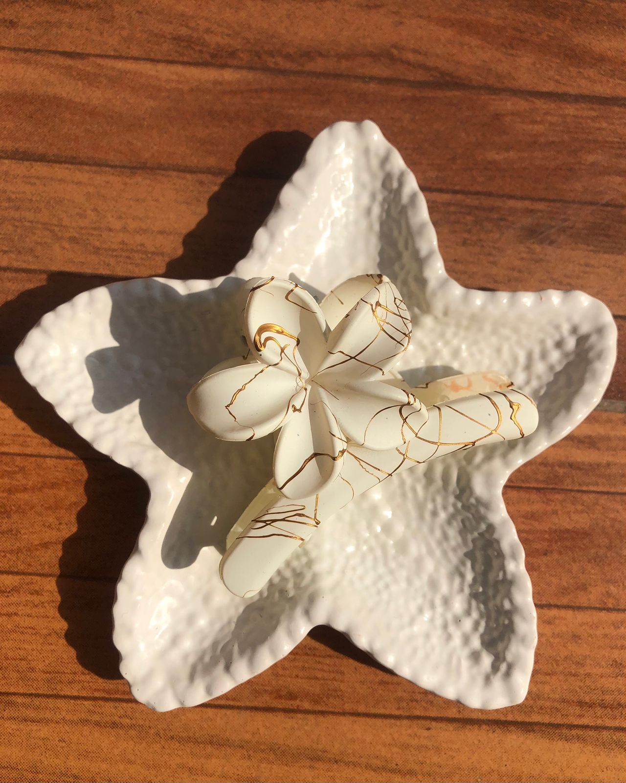 Petal Glow Floral Claw Clip