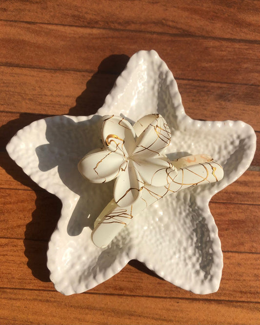 Petal Glow Floral Claw Clip