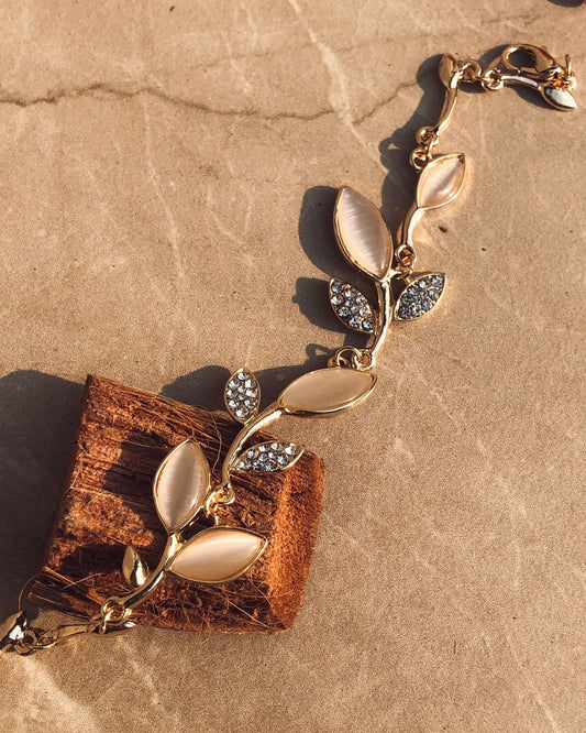 Zebzar Flowral Gold Bracelet