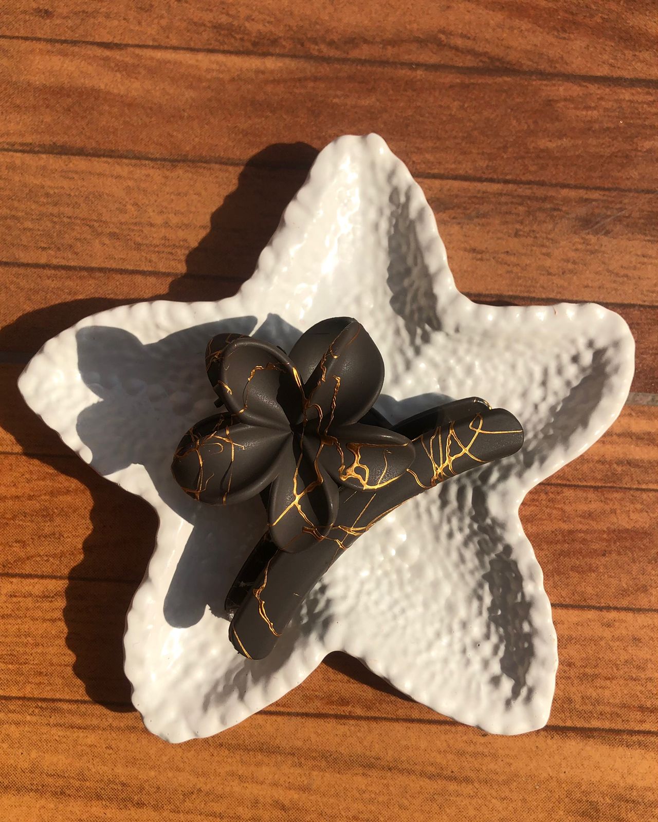 Petal Glow Floral Claw Clip