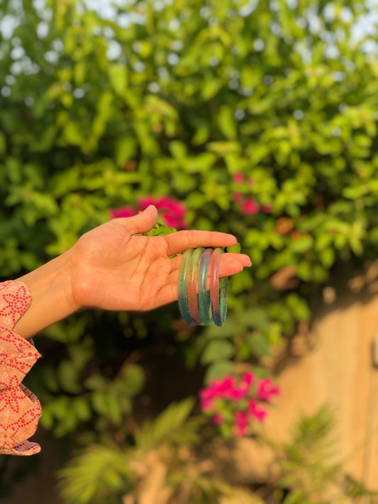 Aurora Bangle Set