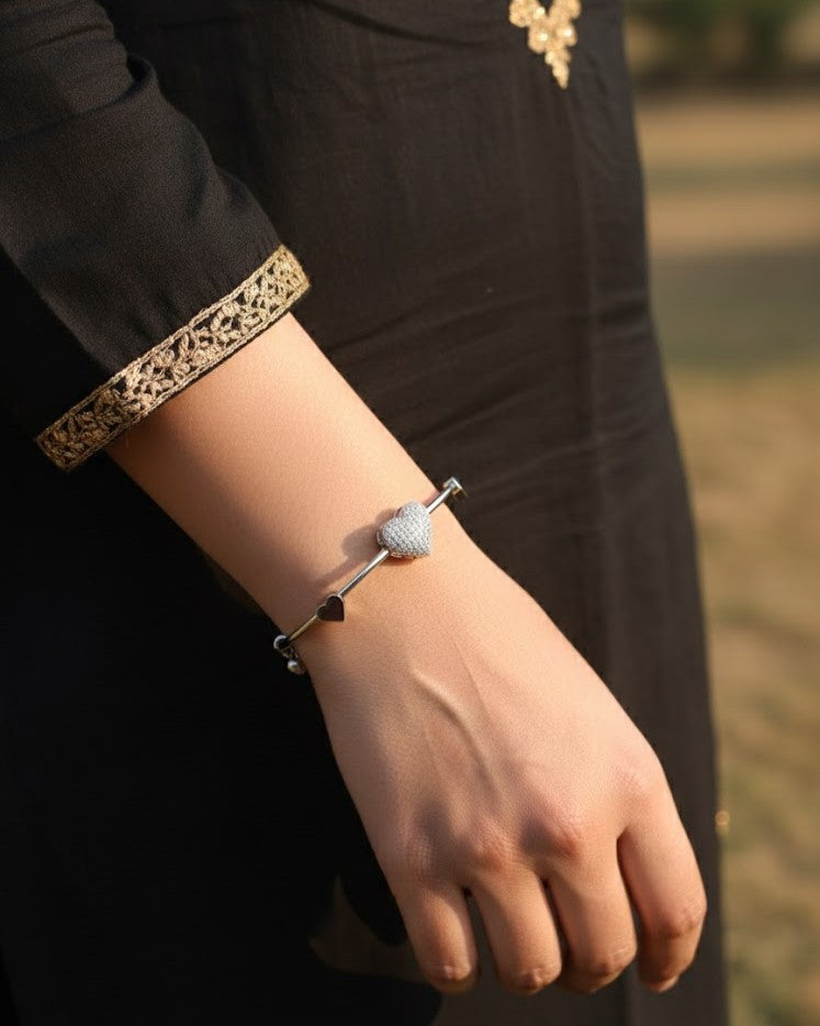 Starlight Heart Bangle and Locket Set